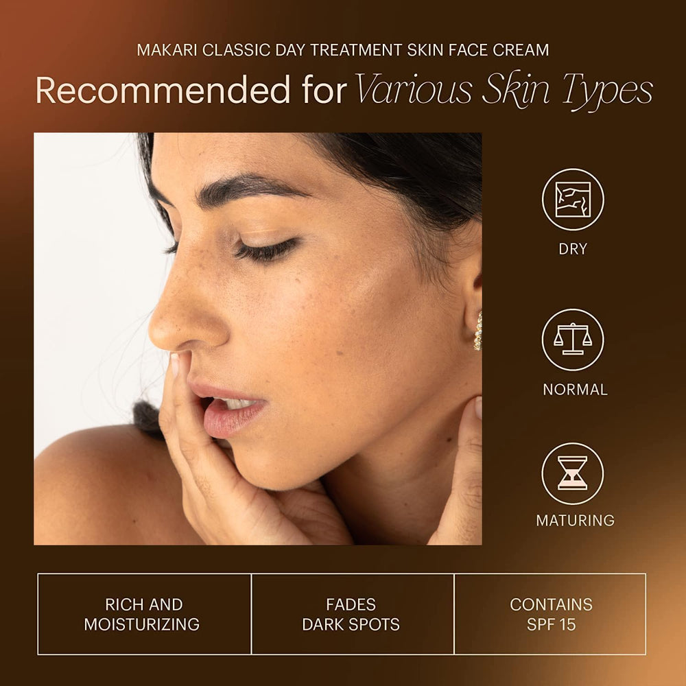 MAKARI Classic Day Radiance Face Cream in morning routine illustrates makeup-ready hydration