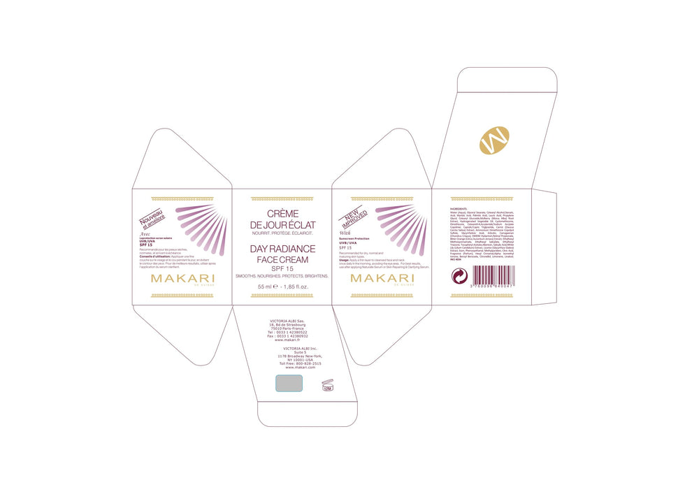 MAKARI Classic Day Radiance packaging detail underscores natural skincare approach