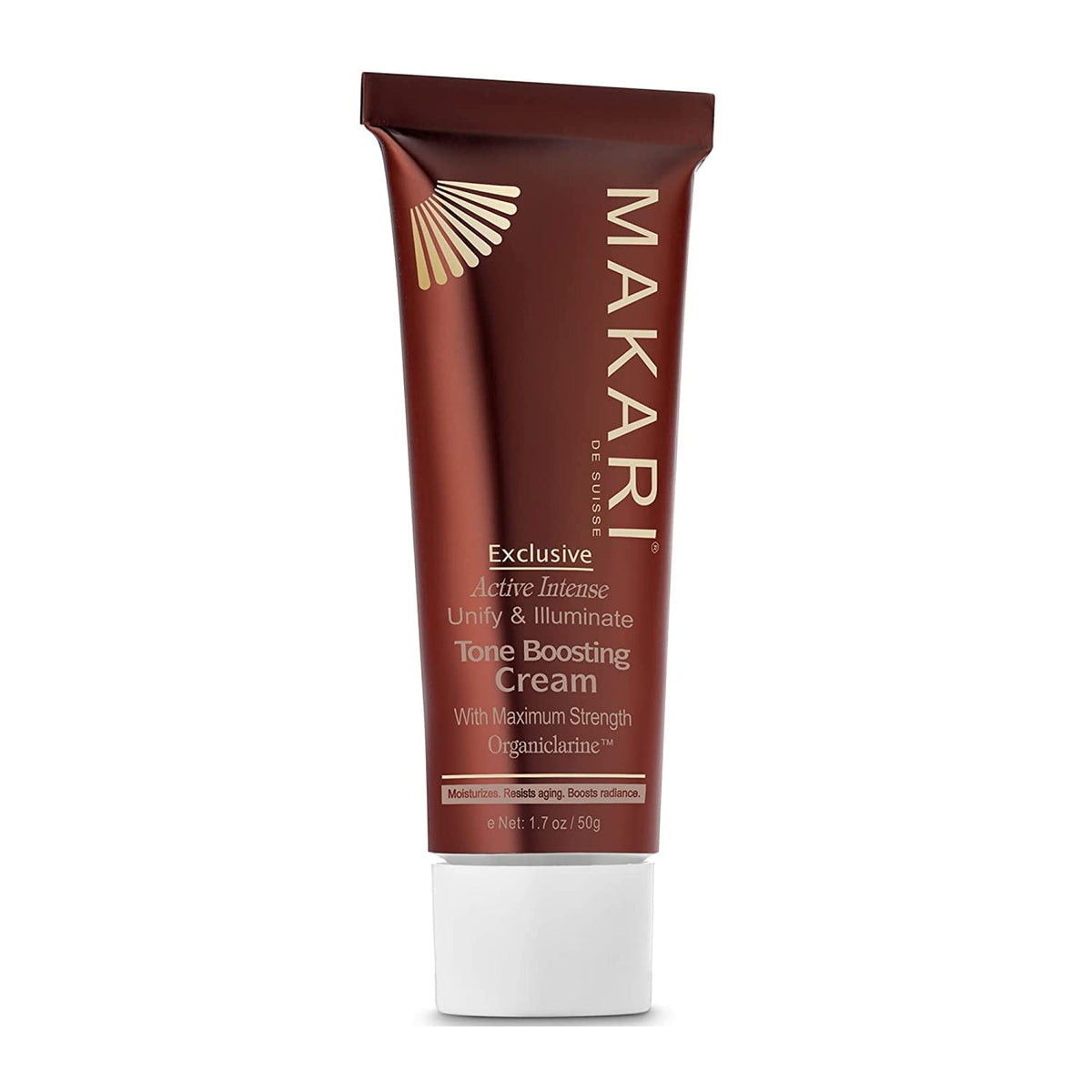Makari Exclusive Tone-Boosting Face Cream jar closeup shows rich cream texture for dry skin care