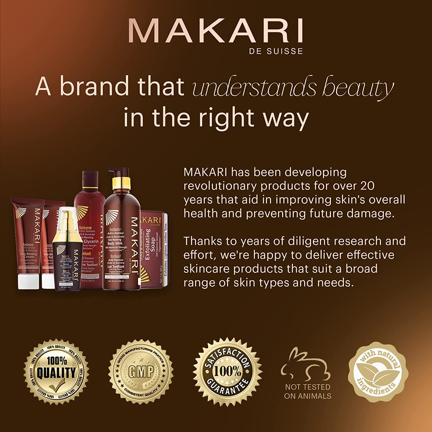 Makari licorice extract and vitamin E provide nourishing care