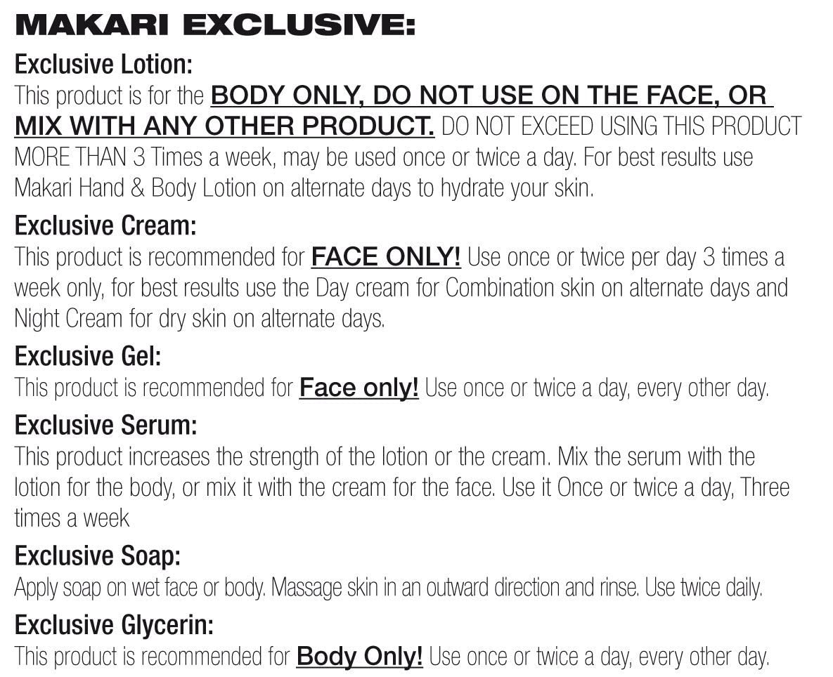 Makari Exclusive Tone-Boosting Face Cream bearberry extract promotes balanced tone