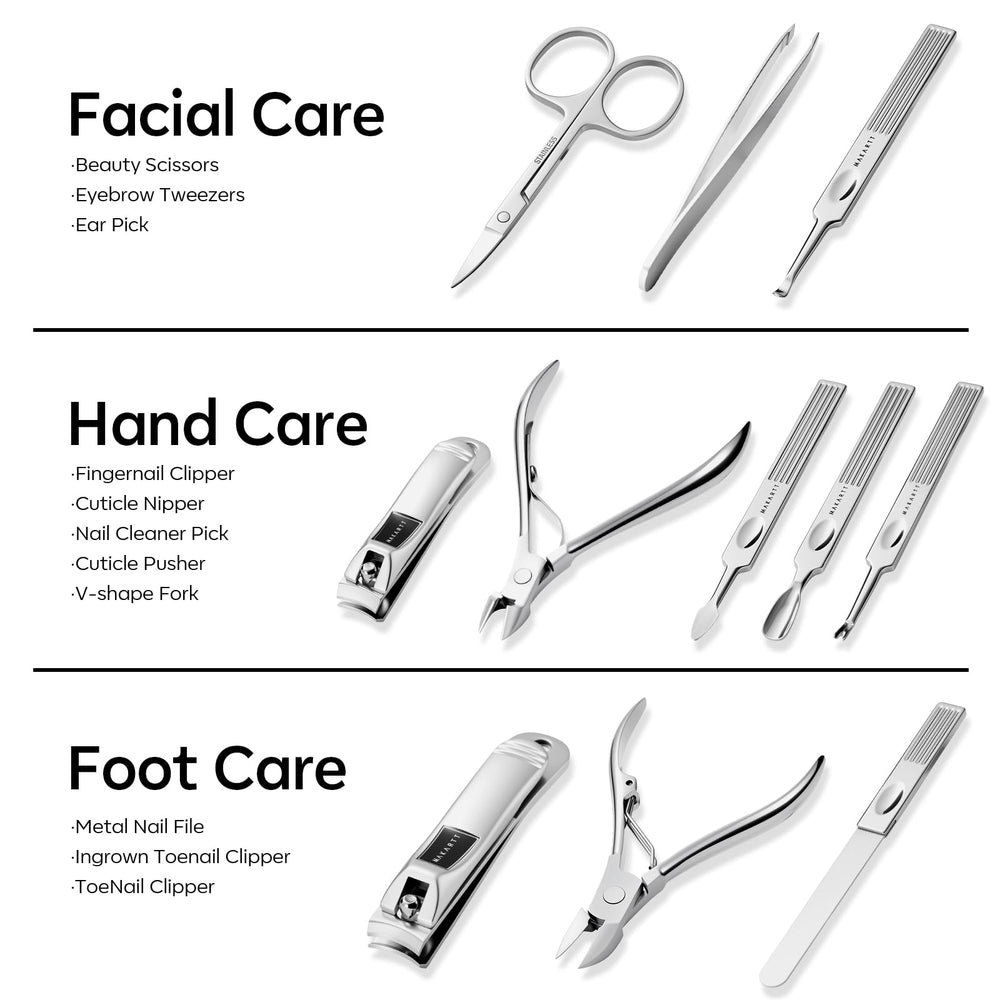 Makartt 11-in-1 manicure tools for comprehensive nail care.