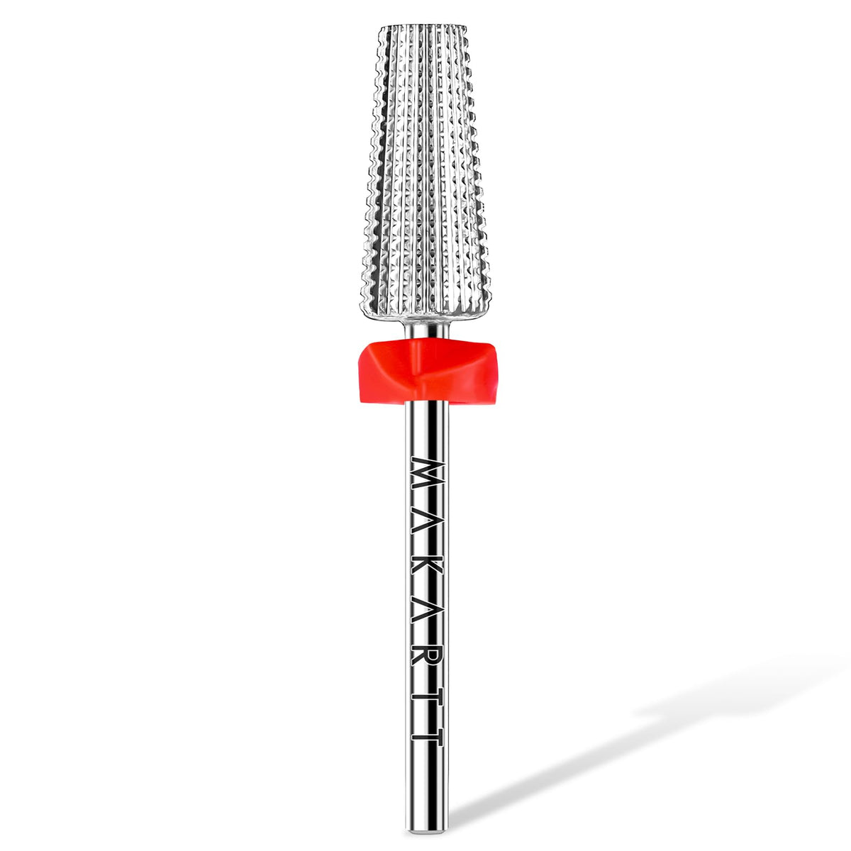 Makartt 5in1 nail drill bits close-up shows tungsten carbide tip for precise shaping.