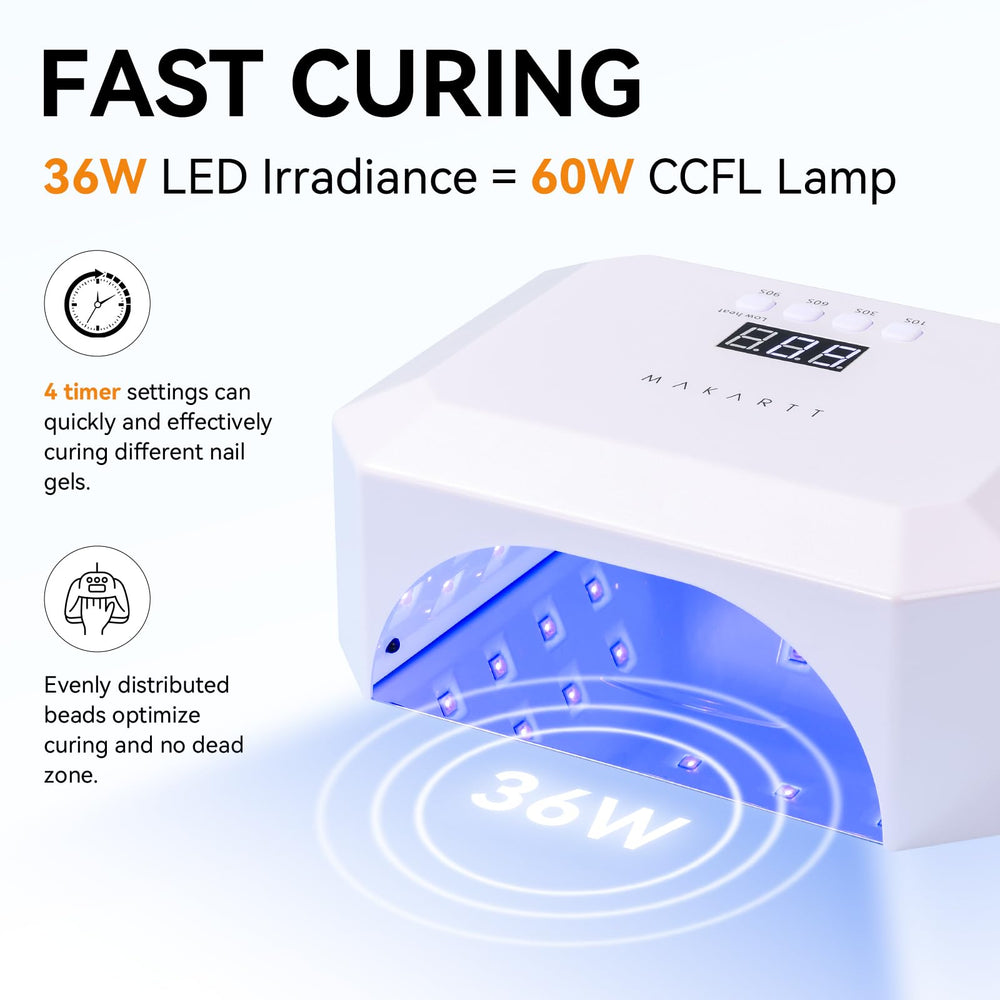 Makartt Aurora lamp detachable base enabling comfortable nail curing