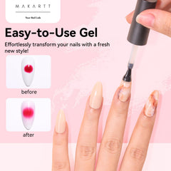 Makartt Blooming Gel-Clear flower nail art captures floral bloom effects beautifully