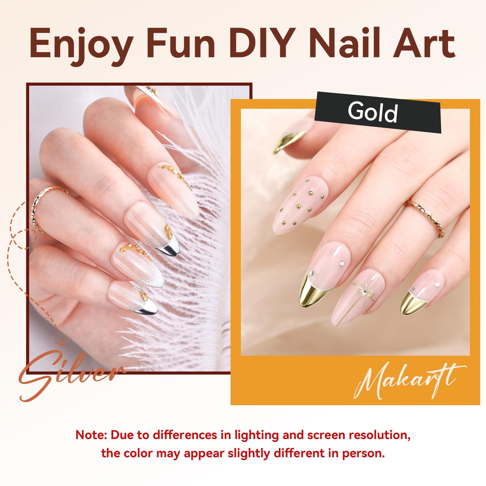 Makartt chrome gel nail polish packaging highlighting two-color set