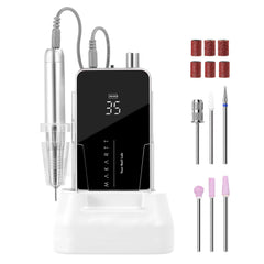 Makartt electric nail drill with 35000rpm coreless motor for fast, precise filing.