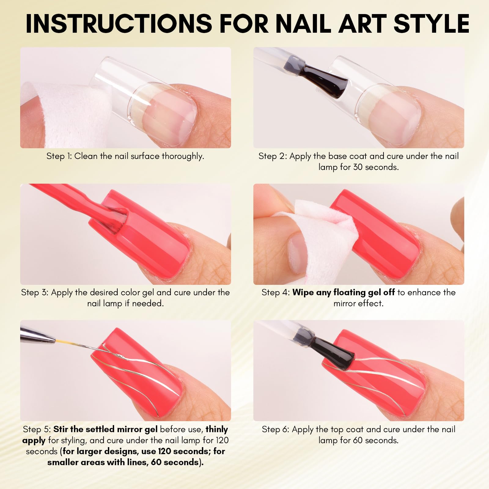 Makartt glossy gold chrome nail gel for salon-quality nails.