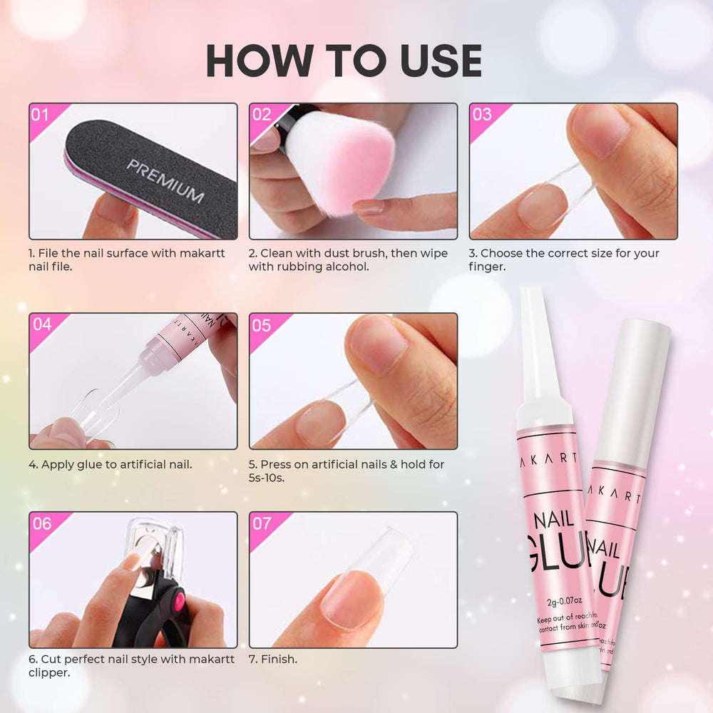 Makartt glue used to attach rhinestones for nail art.