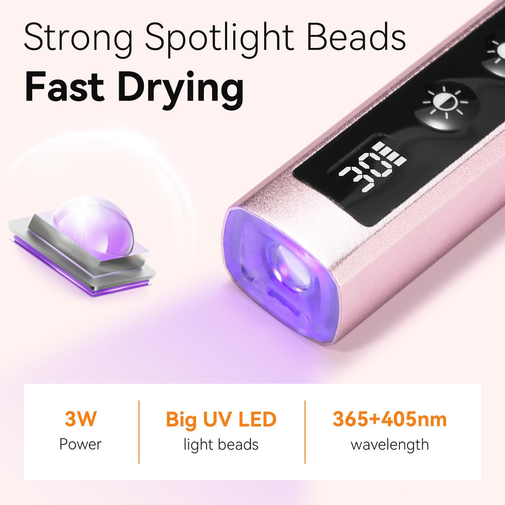 Makartt handheld UV nail lamp rechargeable battery for cordless nail art sessions