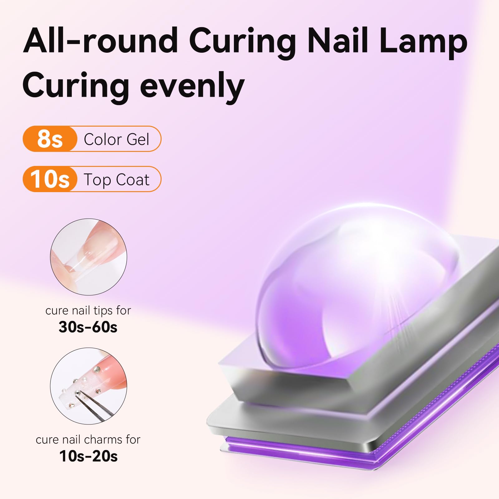 Makartt handheld UV nail lamp USB charging port for easy recharging