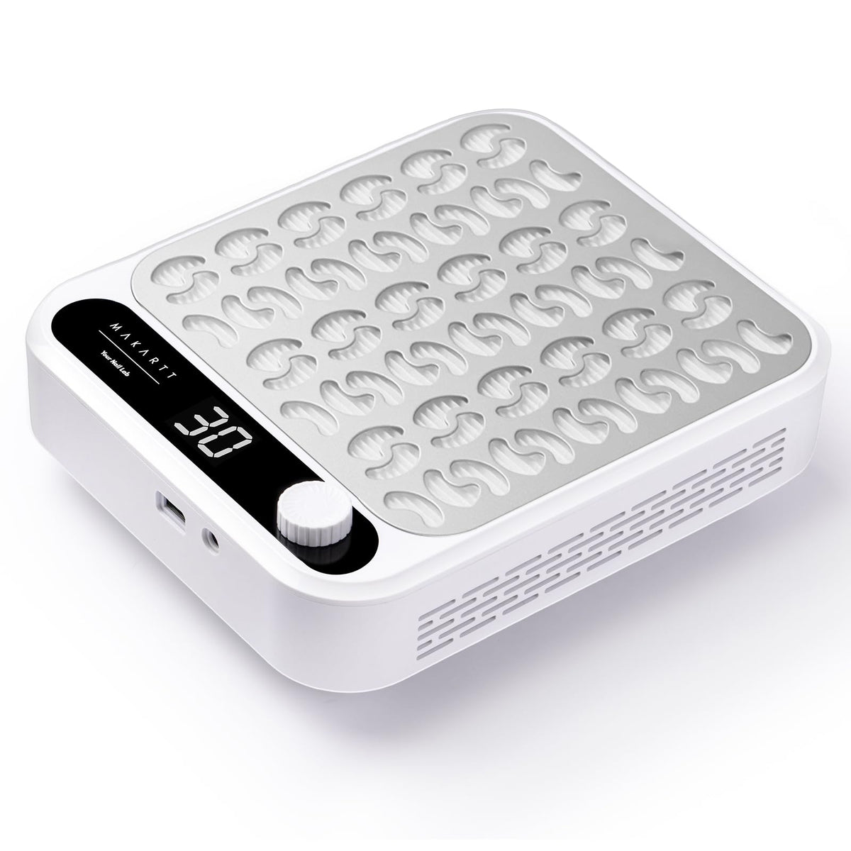 Makartt Larina nail dust collector front view shows a clean manicure workspace