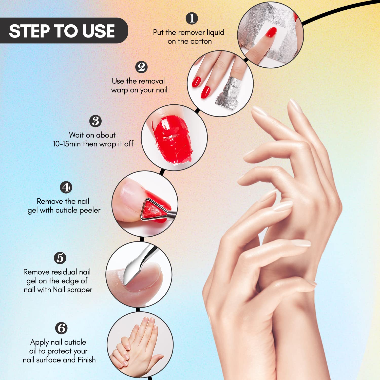 Makartt lint-free cotton pads gentle on nails during soak-off