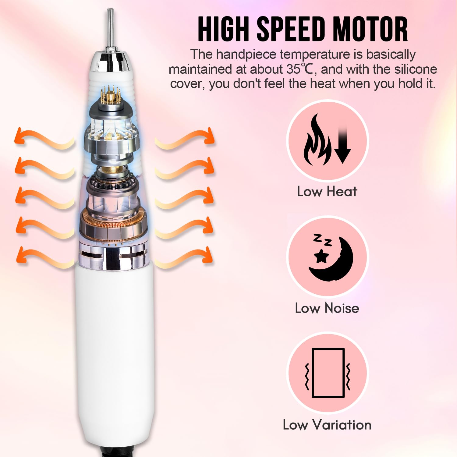 Makartt Malory nail drill charging indicator demonstrates safe, monitored charging