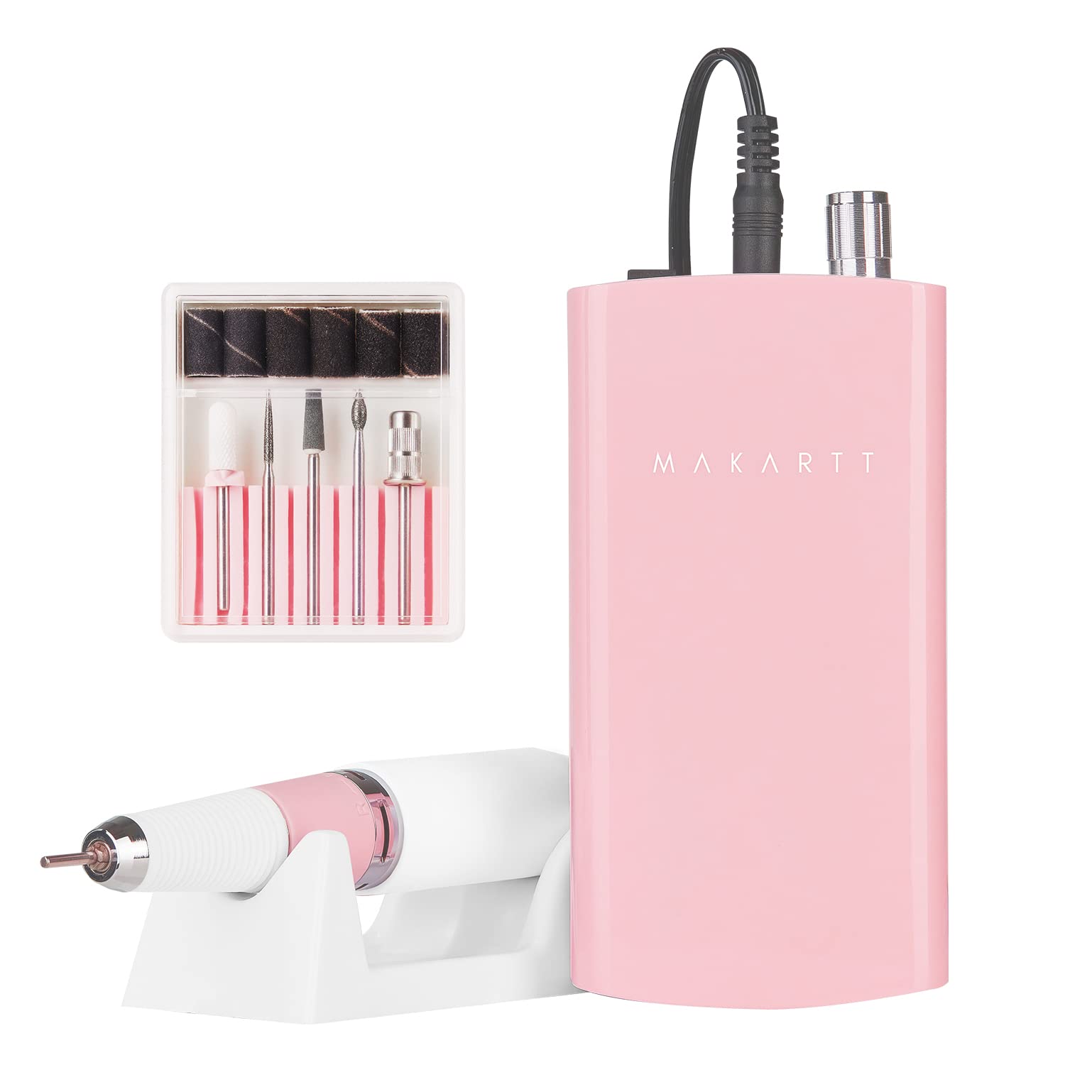 Makartt Malory nail drill front view showing compact portability for home or salon use