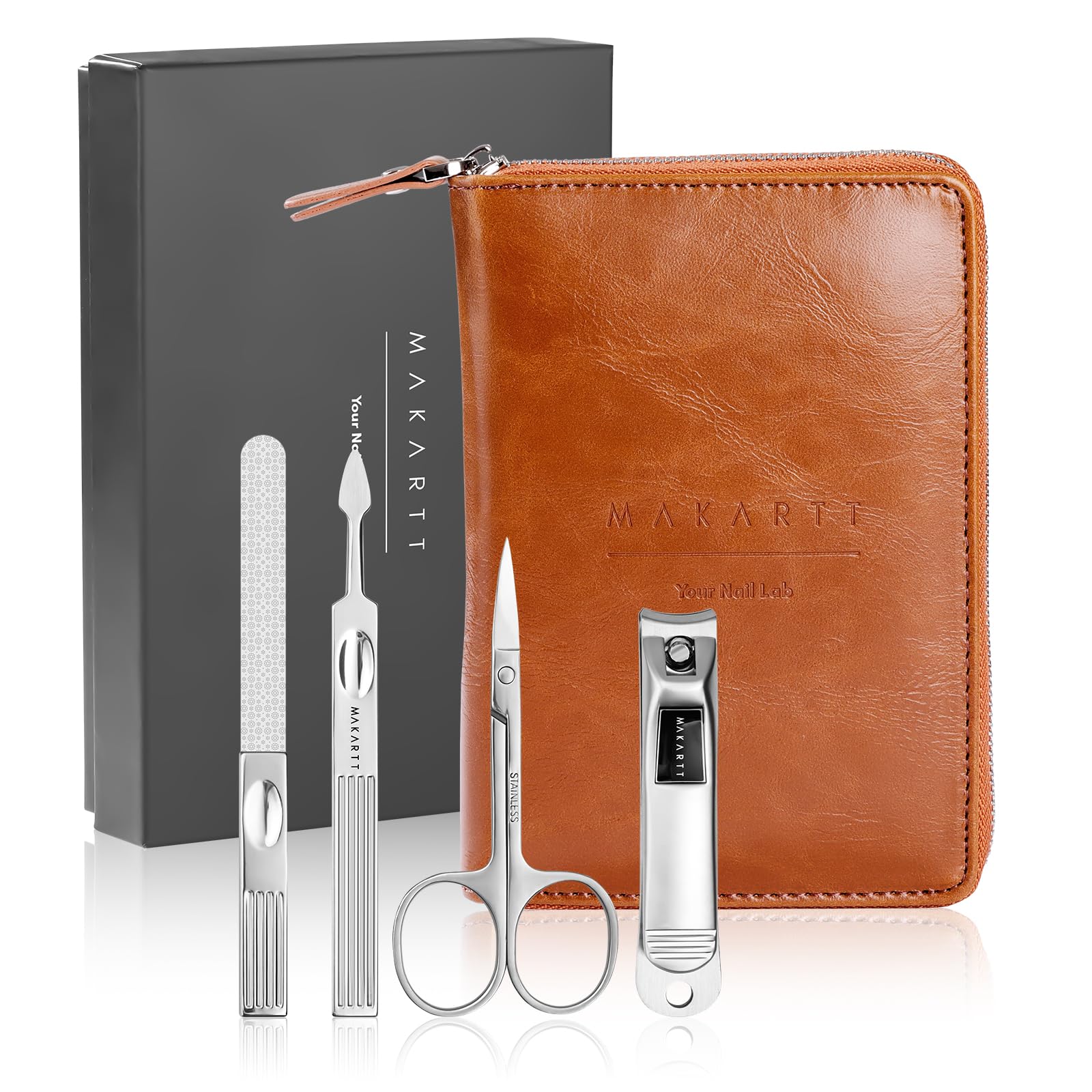 Makartt scissors-tweezers kit for precise brow shaping and grooming