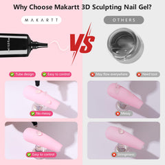 Makartt mirror powder with gold effect creates metallic nails.