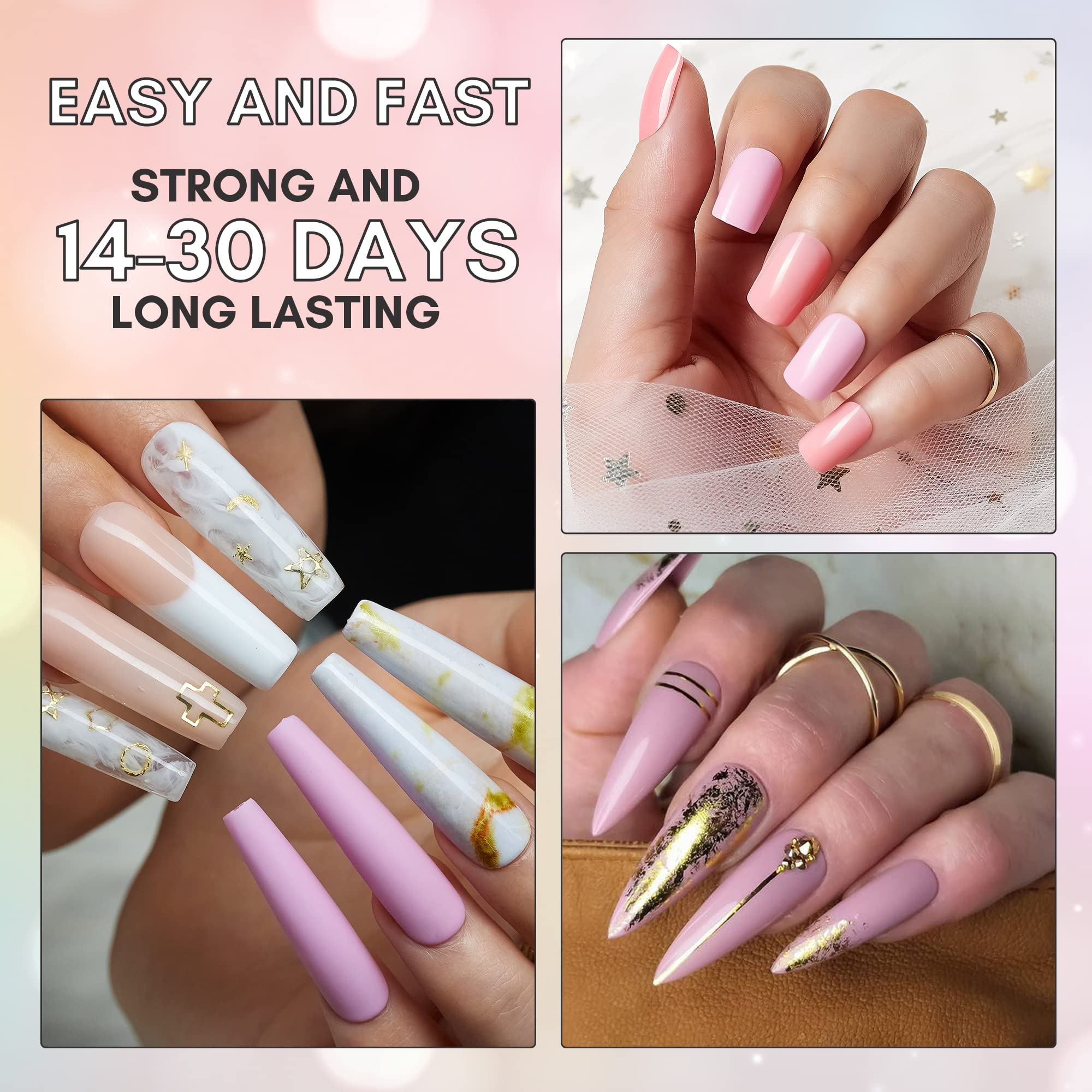 Makartt nail-art application with glue for rhinestones and tips.