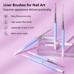 Makartt Nail Art Brush 7mm bristle delivers precise thin lines for detailing.