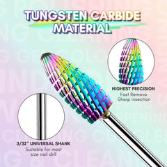 Makartt fine-barrel bit 1 for precise smoothing of nail surfaces