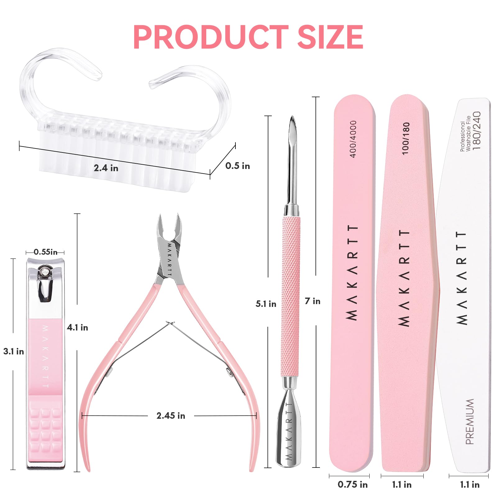 Makartt nail buffer 400-4000 grit for shine and smooth nail surface