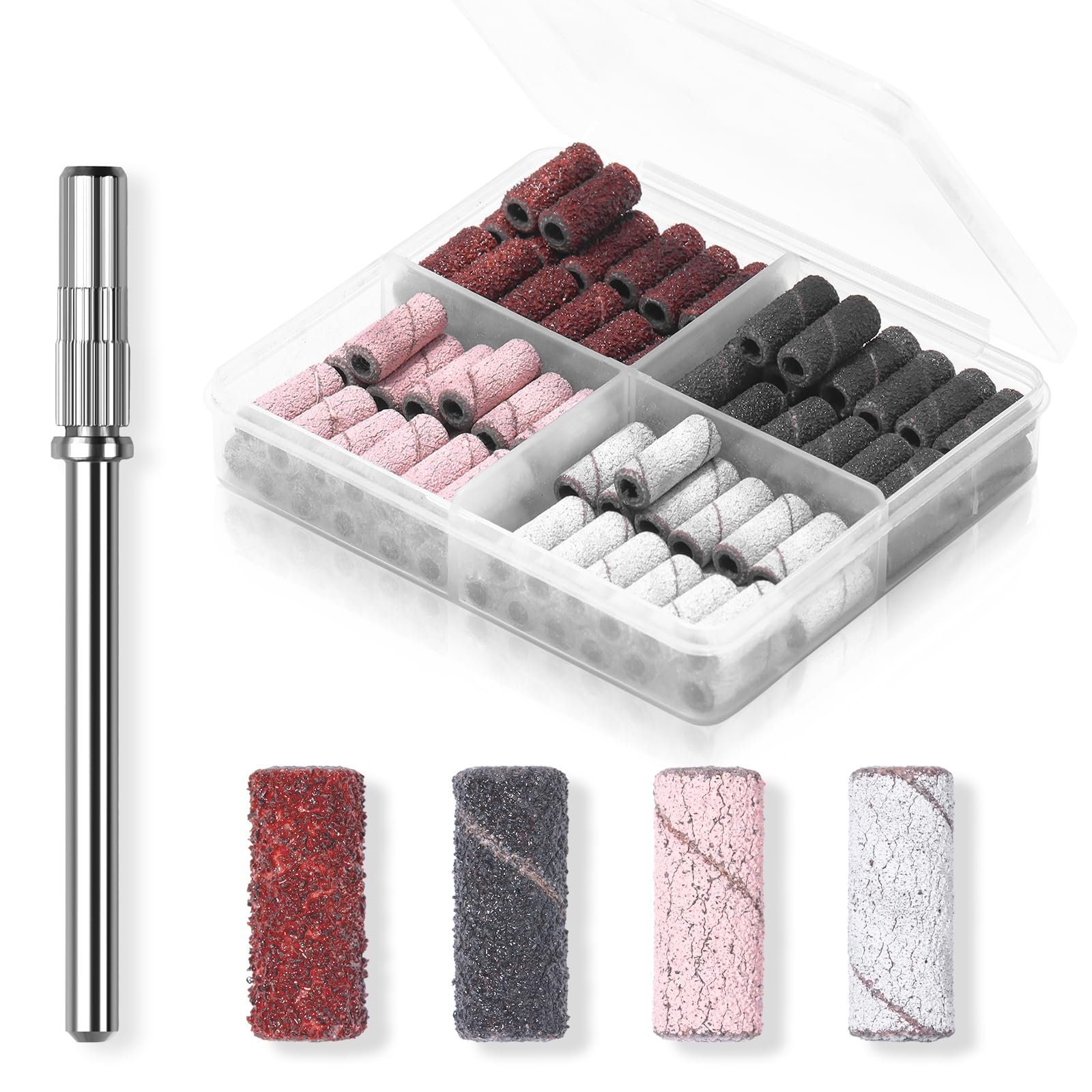 Makartt nail drill bands mandrel ready for secure attachment in a manicure setup