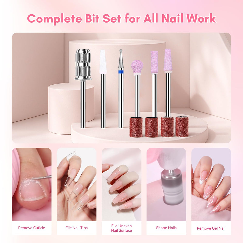Makartt Nail Drill base holder keeps bits organized and reachable