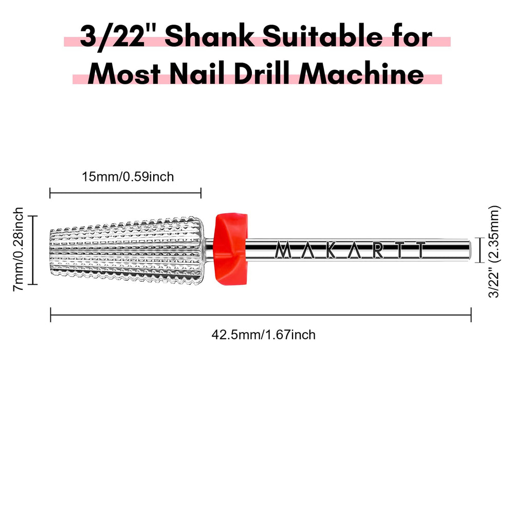 Makartt 3/32 inch shank compatible with most nail drills.