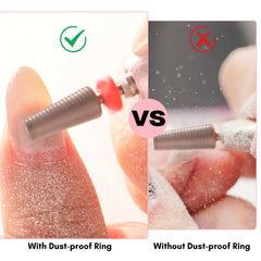 Makartt nail drill bits dust-proof ring feature visible for cleaner work.