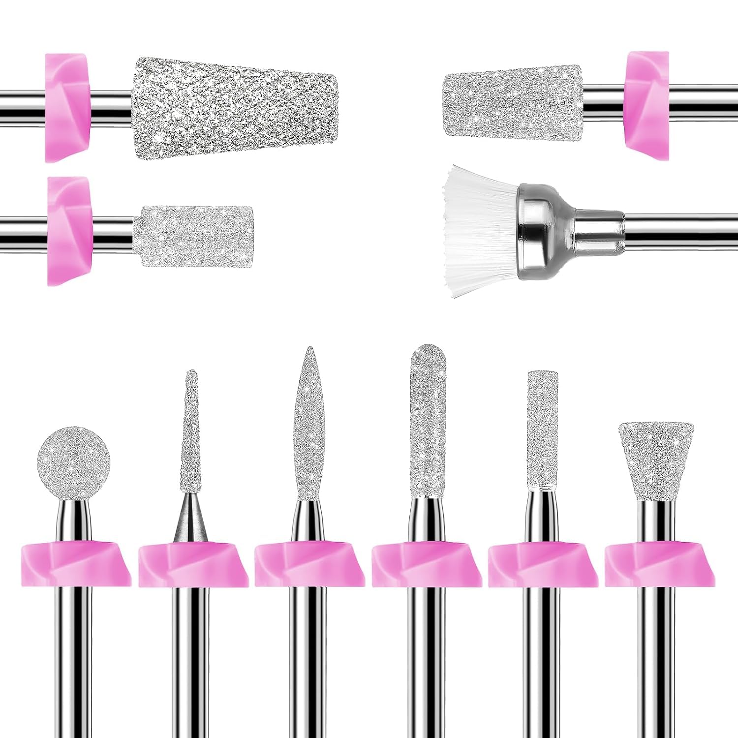 Makartt nail drill bits packaging showcases organized kit for DIY nail care.
