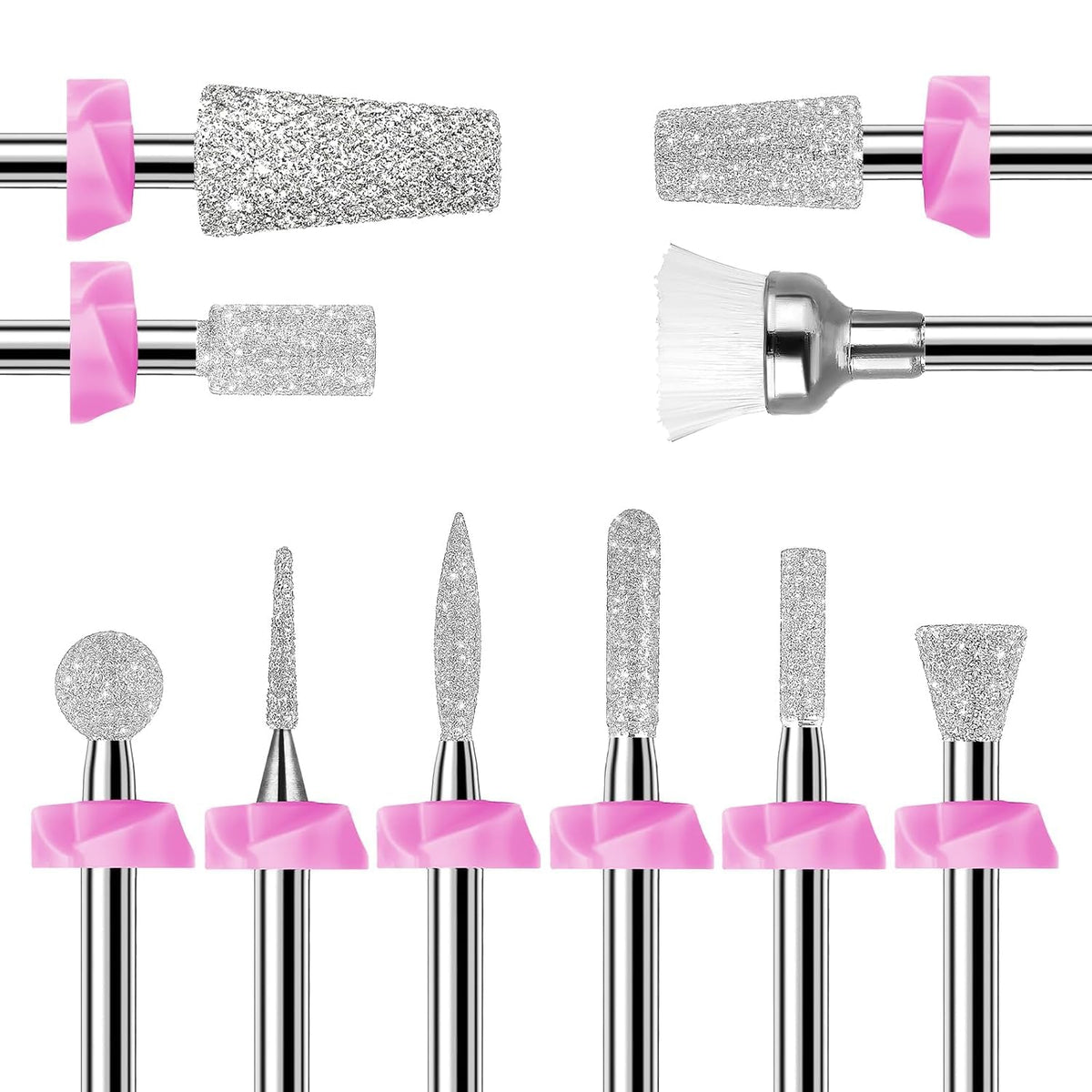 Makartt nail drill bits packaging showcases organized kit for DIY nail care.