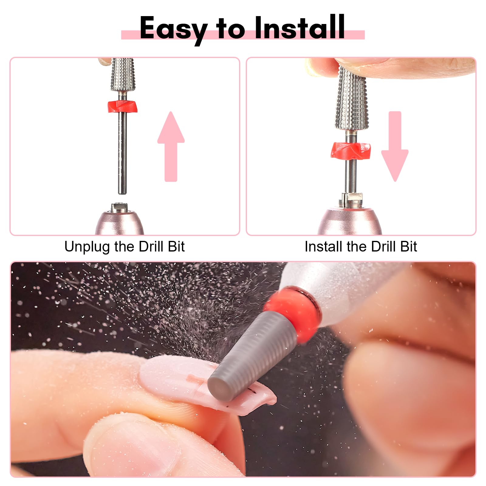 Makartt tungsten carbide bit delivers durable smoothing performance for manicures.