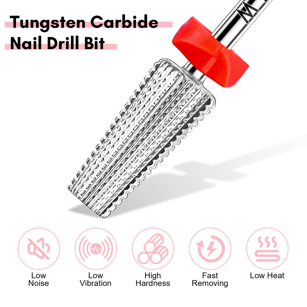 Makartt nail drill bits two-way rotation suitable for left and right-handed use.