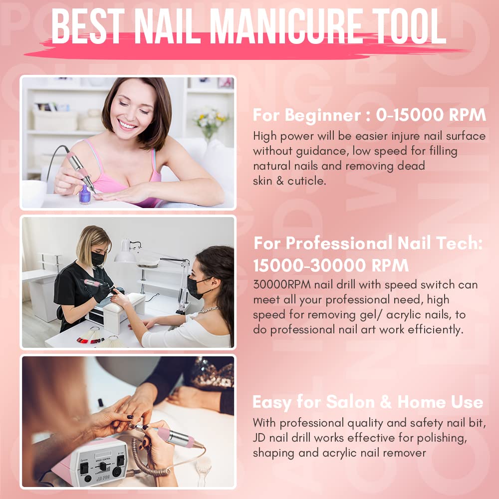 Makartt nail drill with foot pedal function for hands-free control