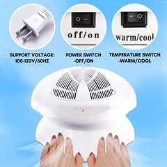 Makartt Nail Dryer warm-air mode delivers quick, comfortable polish drying.