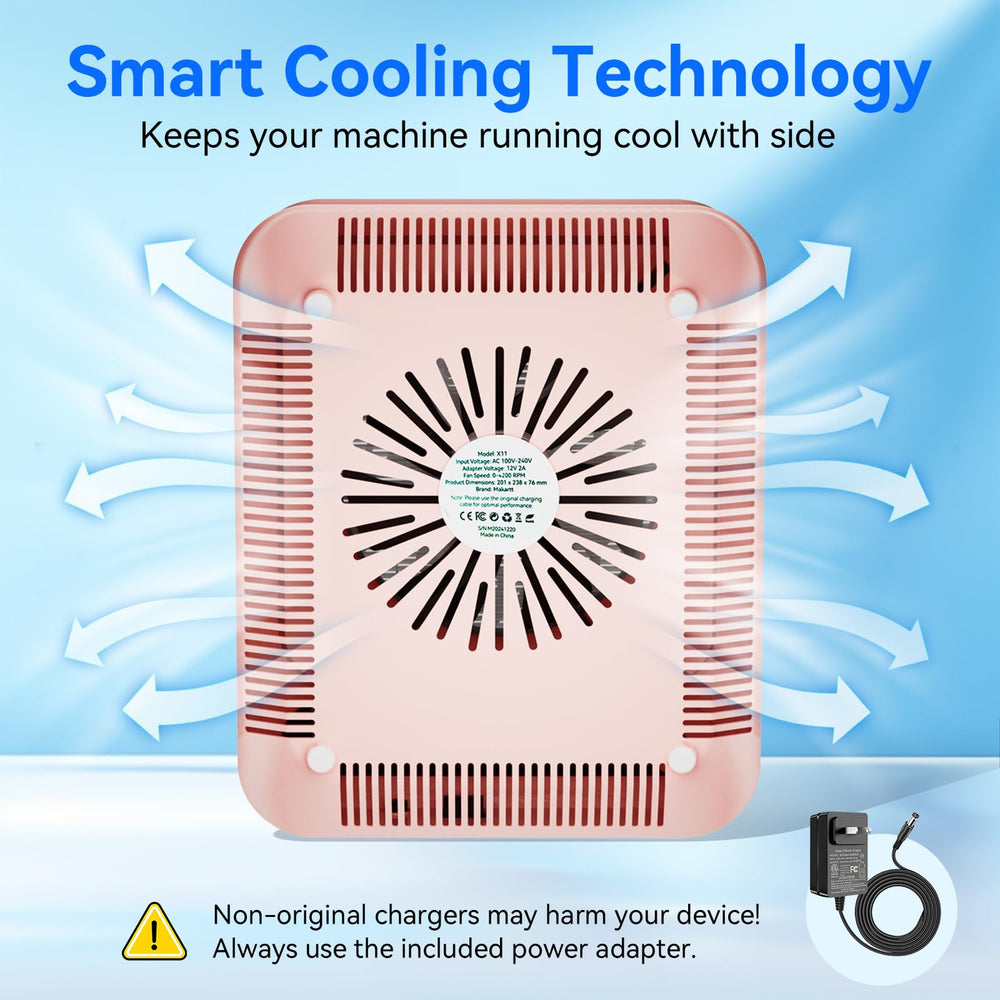 Makartt nail dust collector adapter connection ensures stable power during sessions.