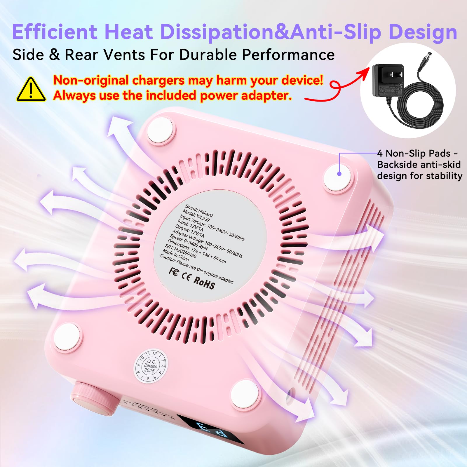 Makartt nail dust collector in a salon setting shows professional-grade performance.