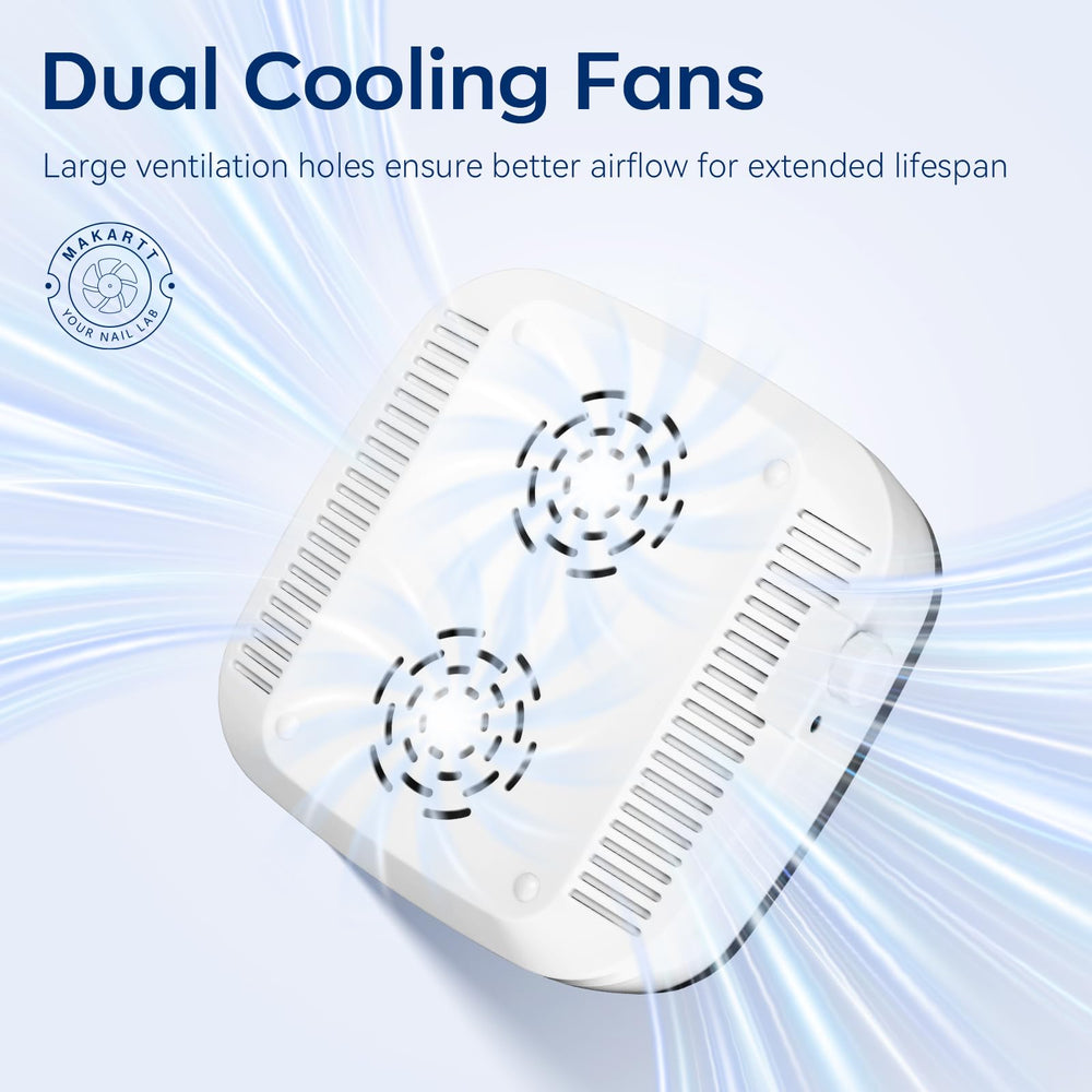 Makartt Nail Dust Collector top knob showcases stepless speed control for smooth adjustments