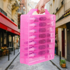 Makartt nail polish organizer delivers quick color picking with clear panels.