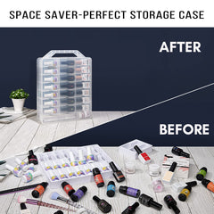 Makartt Nail Polish Organizer interior with 8 adjustable dividers for flexible storage.