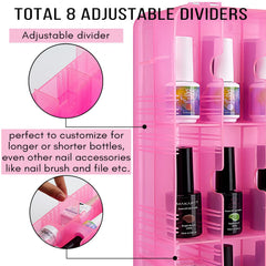 Makartt nail polish organizer open display reveals 48 bottle capacity at a glance.
