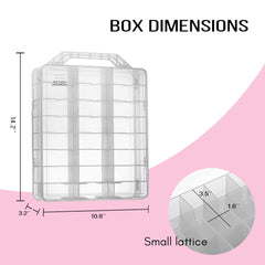 Makartt Nail Polish Organizer top view highlights compact footprint for desk or vanity.