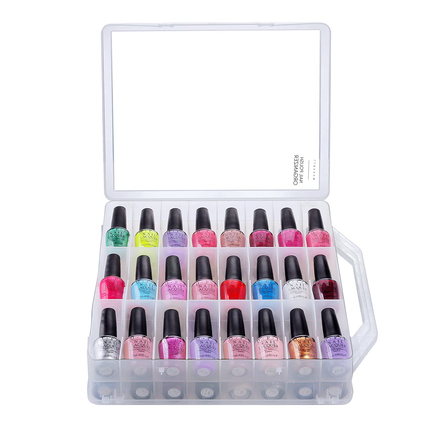 Makartt Nail Polish Organizer travel-ready compact case for travel or salon display setups.