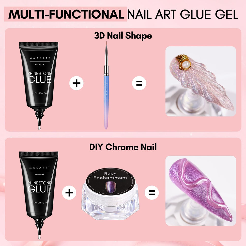 Makartt Glue for flatback rhinestones supports reinforced precision artistry