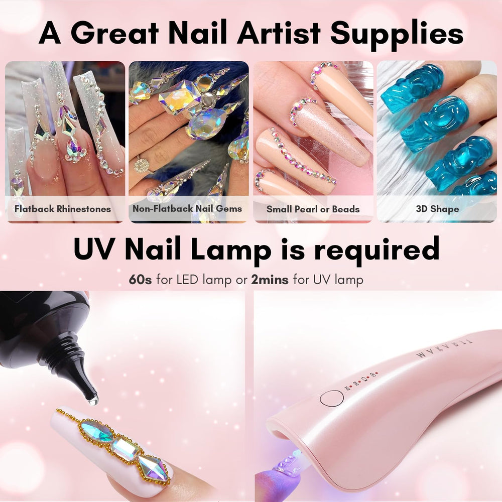 Makartt Nail Glue removable with drill for easy cleanup