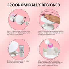 Makartt Nail Stand Pedicure Foot Rest enables comfortable foot positioning during at home pedicures