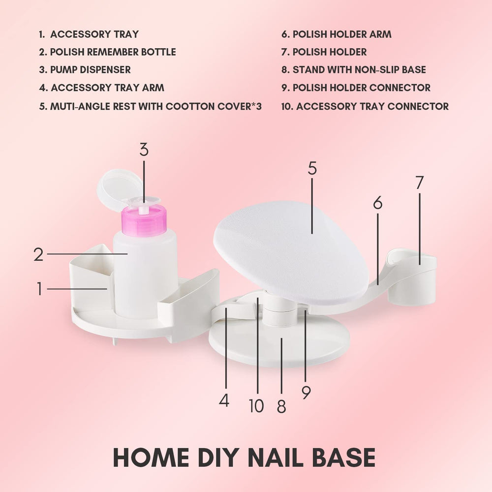 Makartt Nail Stand Tray Accessories provides slots and storage for tools and polish bottles