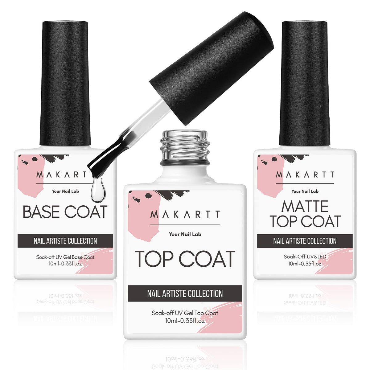 Makartt No Wipe Gel Top Coat Matte Finish for velvety nails with durable protection.