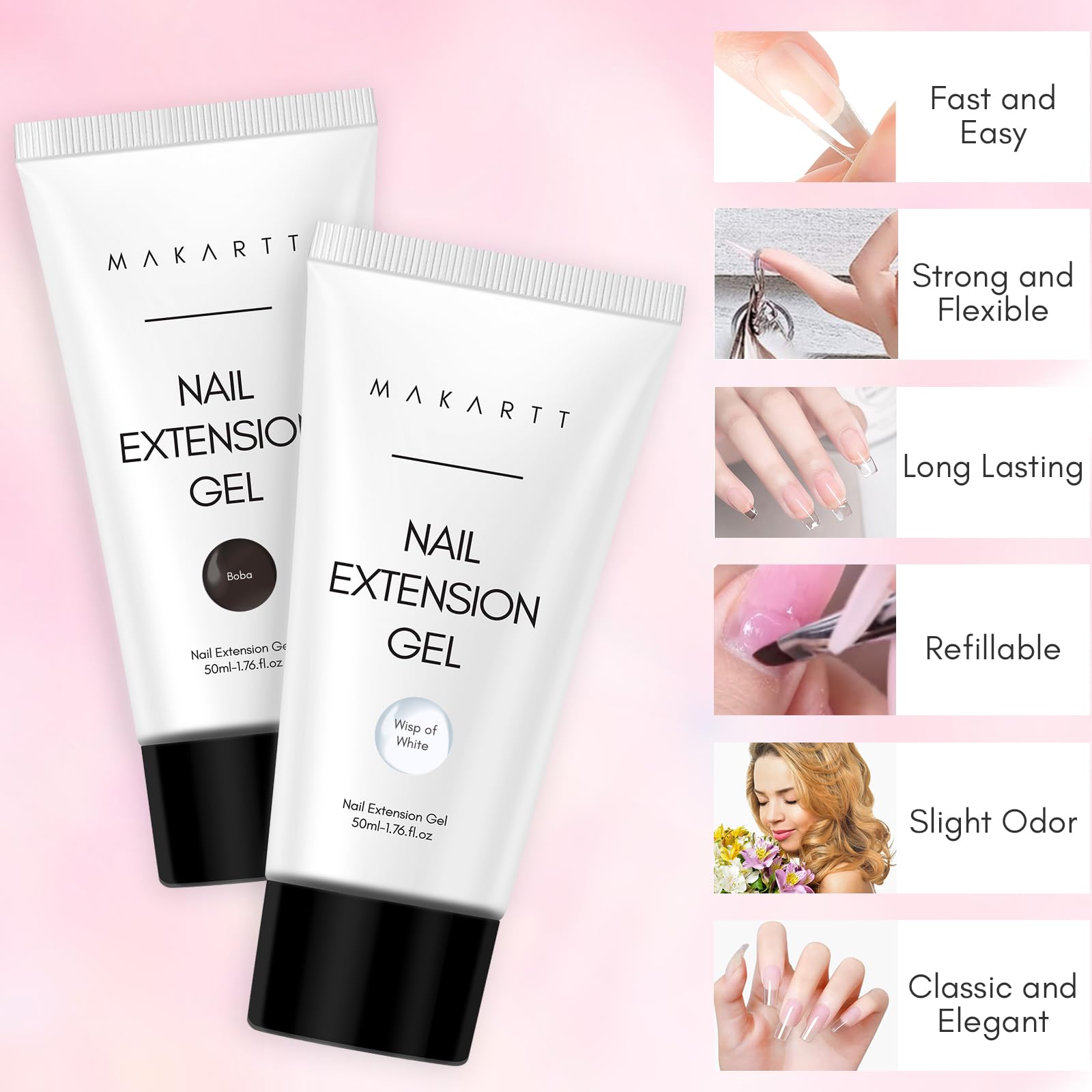 Makartt poly nail gel DIY manicure setup ready for home use.