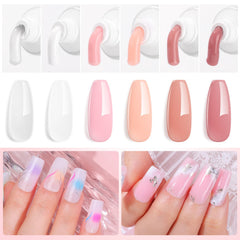 Makartt poly nail gel kit clear shade for clear overlays and extensions